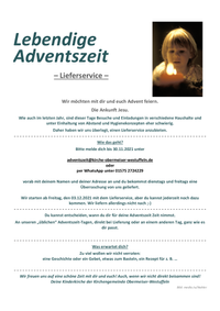 Plakat Lebendige Adventszeit 2021